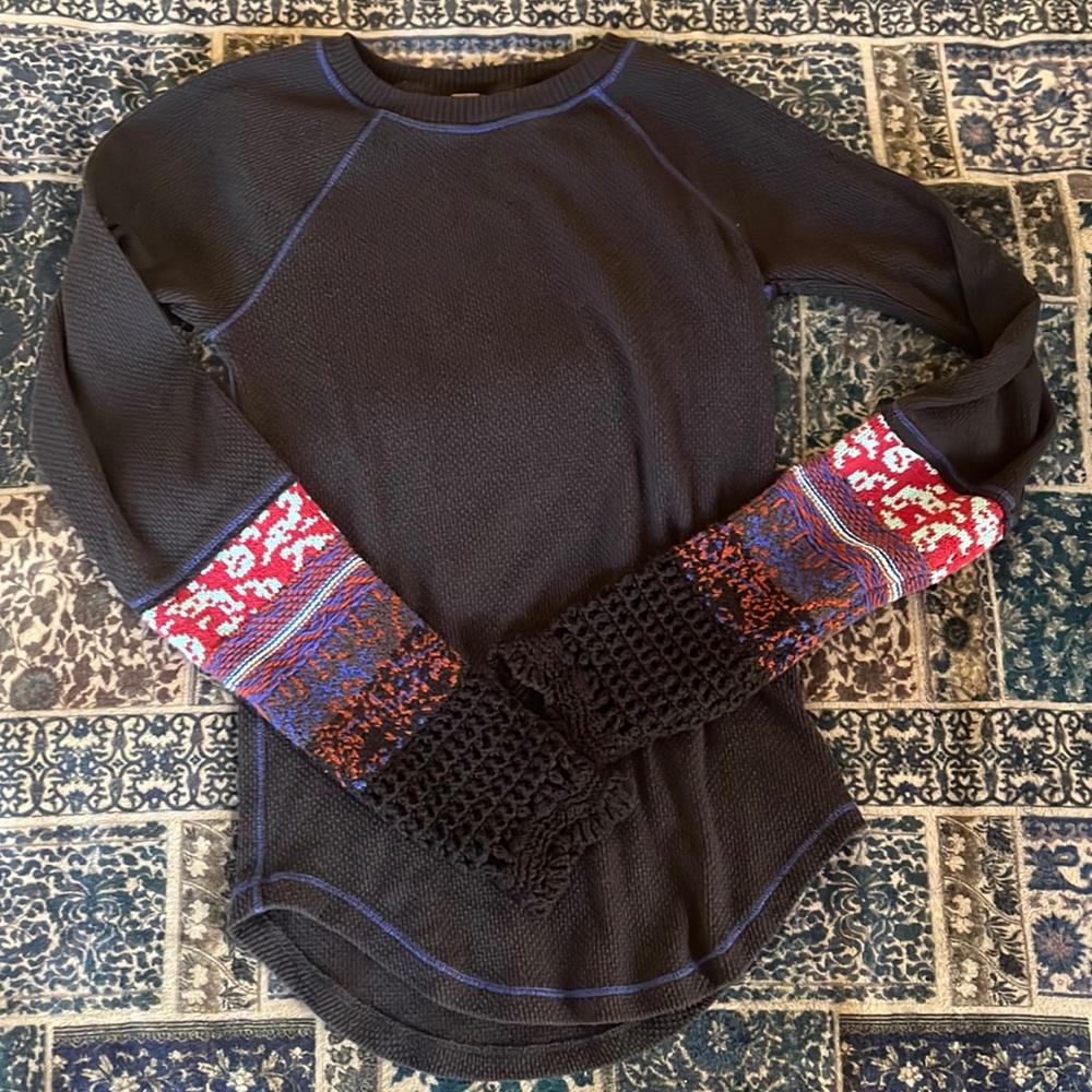 Free People Alpine Cuff Thermal Henley